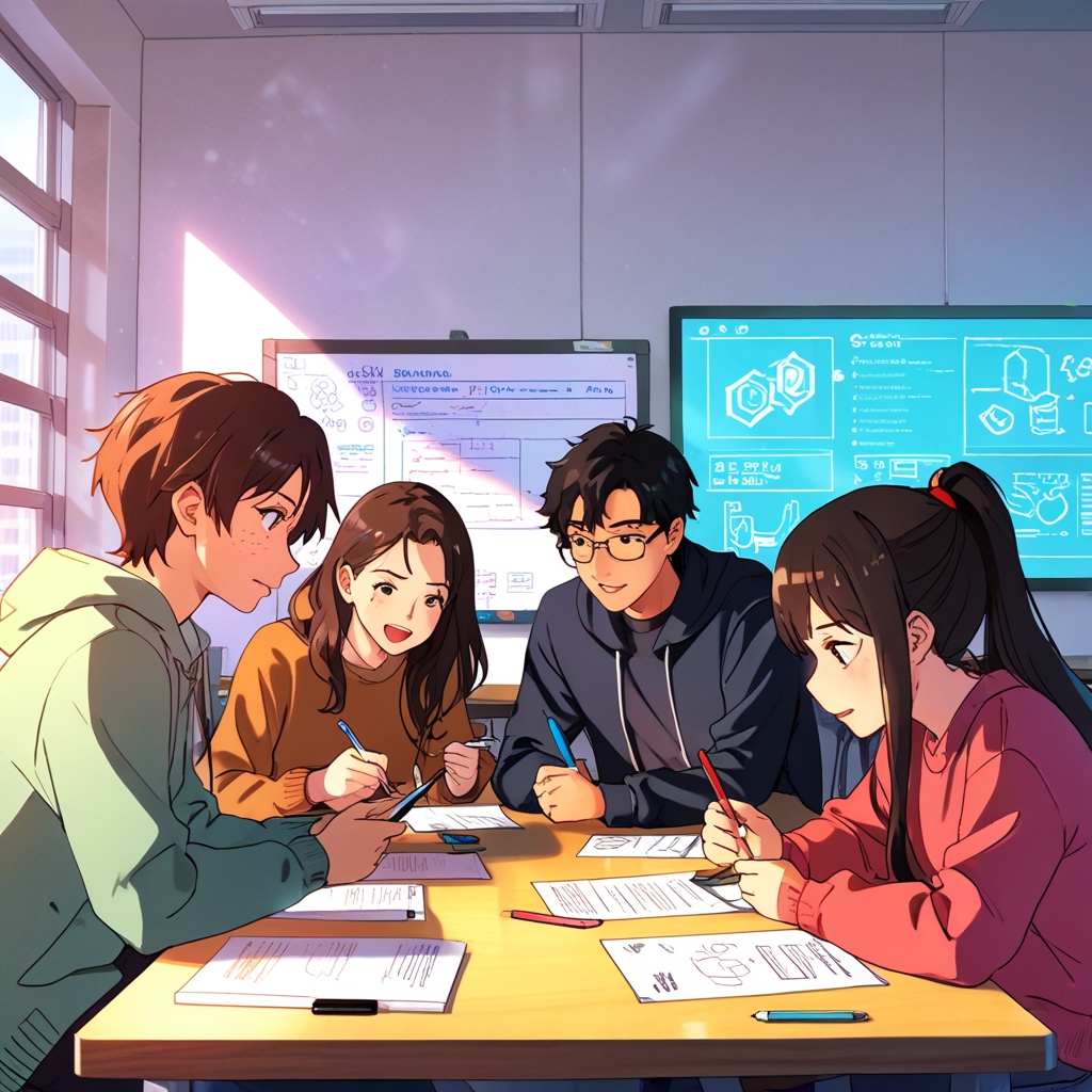 Students collaborating